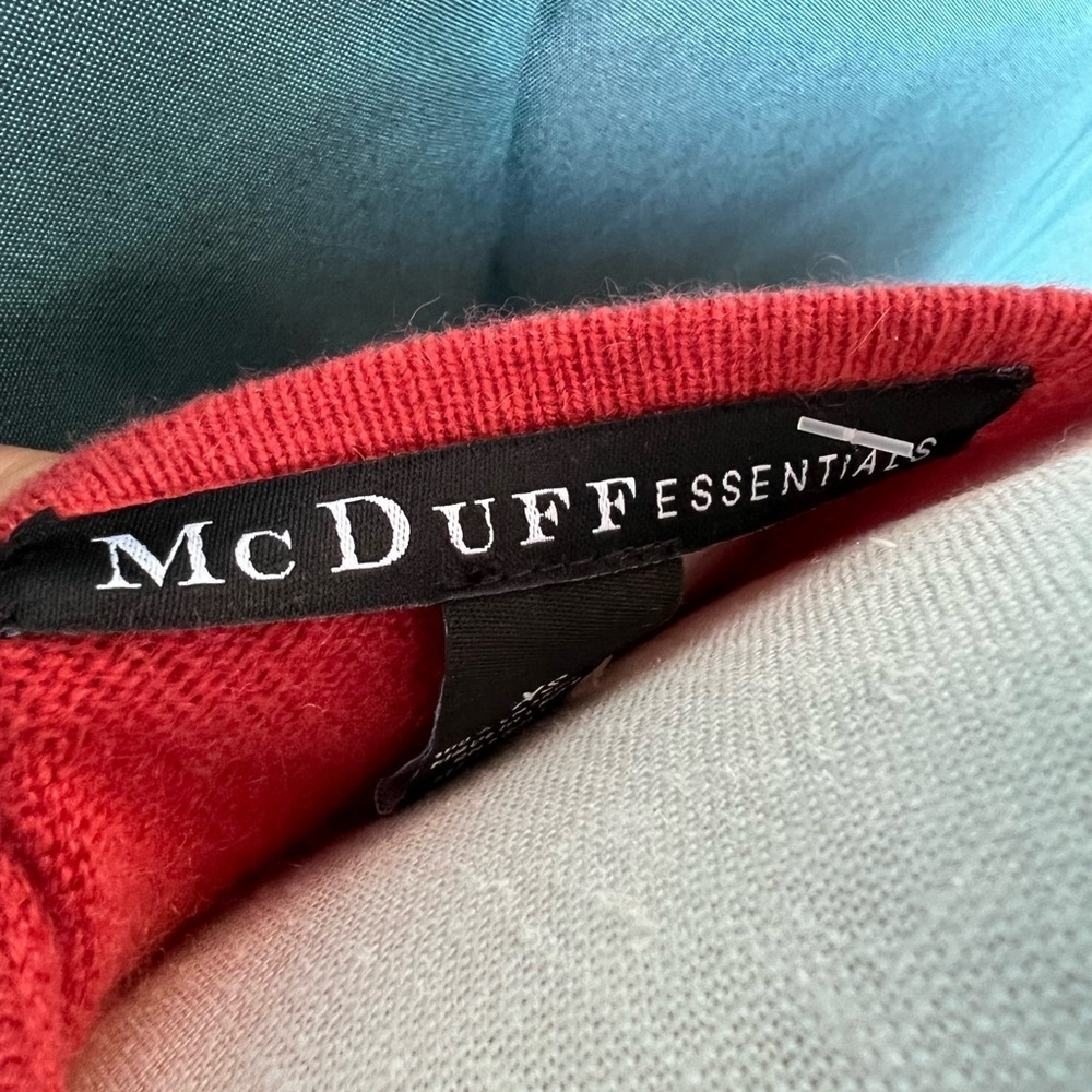 McDuff Essentials Cashmere Sweater Set Cardigan & Shell Rust XS - Picture 3 of 4